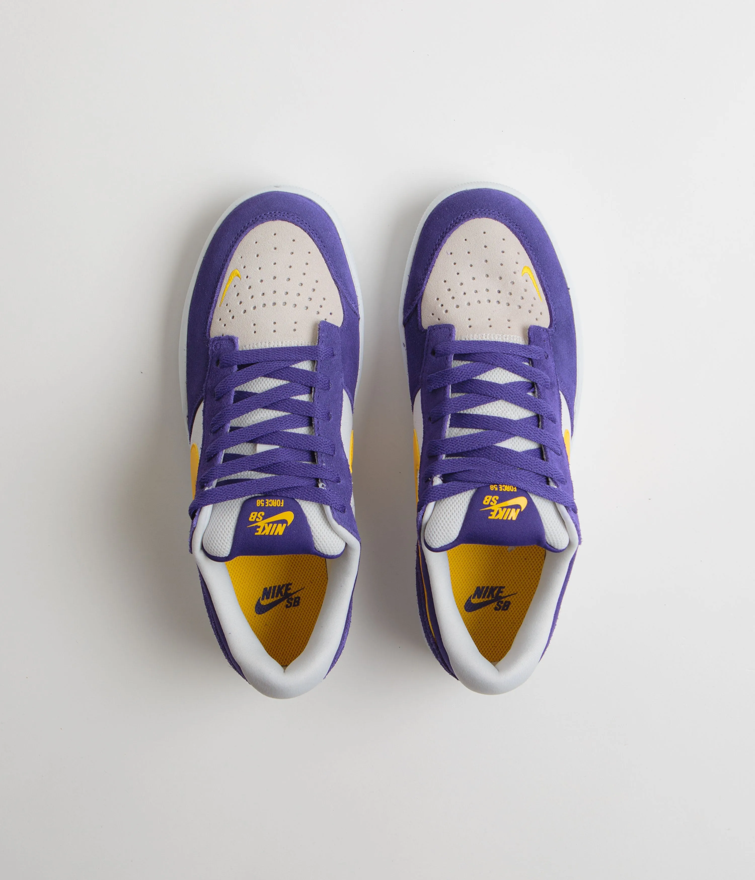 Nike SB Force 58 Shoes - Court Purple / Amarillo - White - White