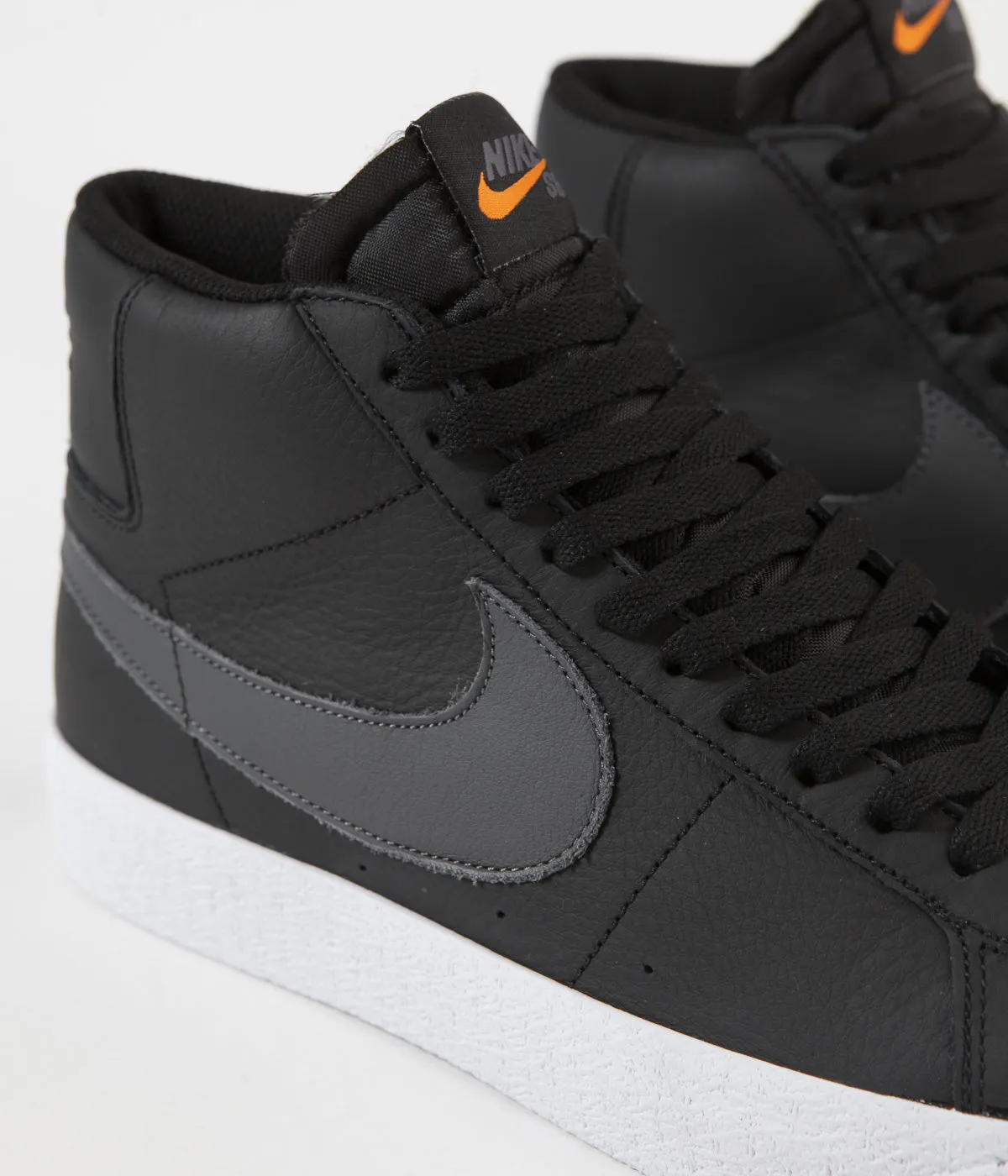 Nike SB Orange Label Blazer Mid Shoes - Black / Dark Grey - Black - White