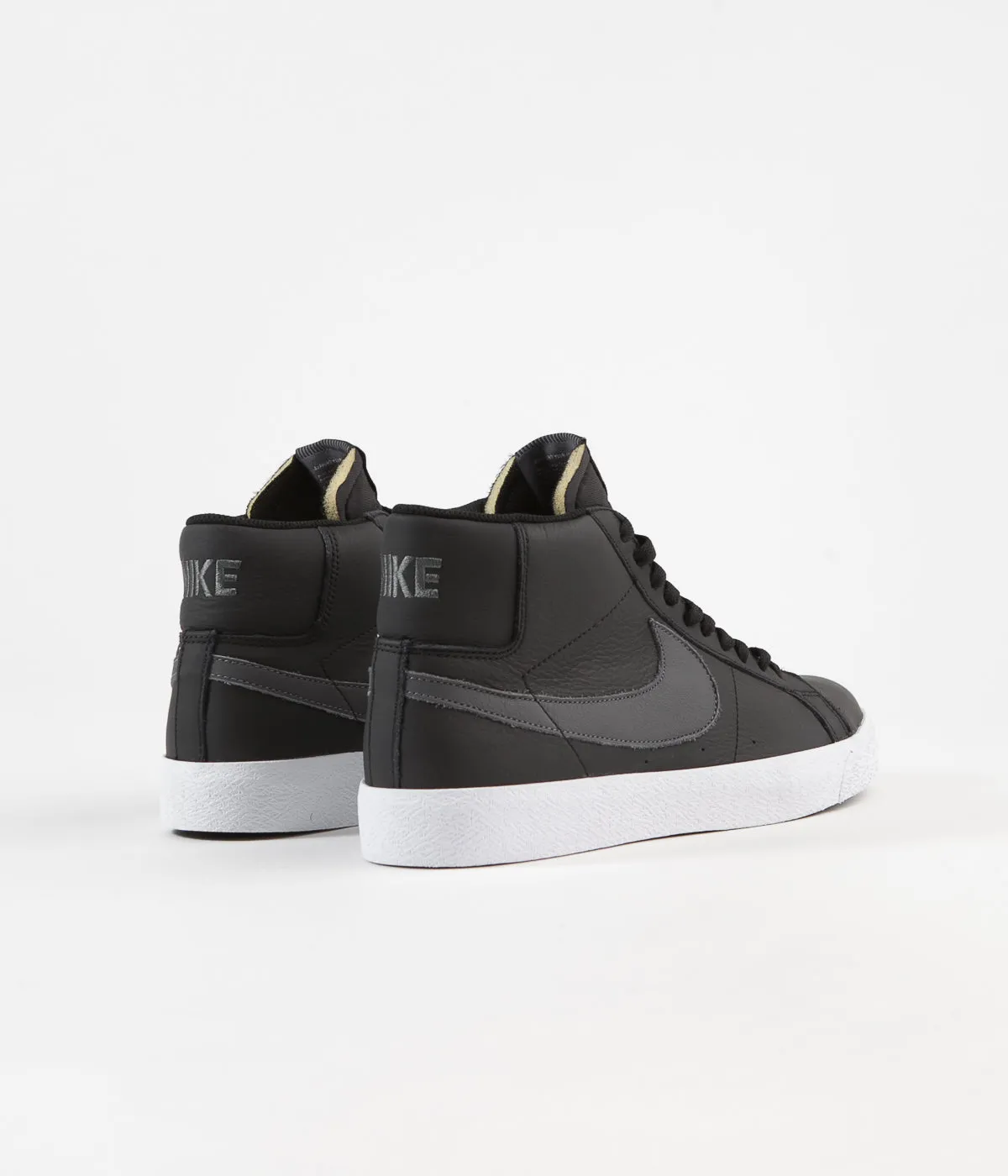 Nike SB Orange Label Blazer Mid Shoes - Black / Dark Grey - Black - White