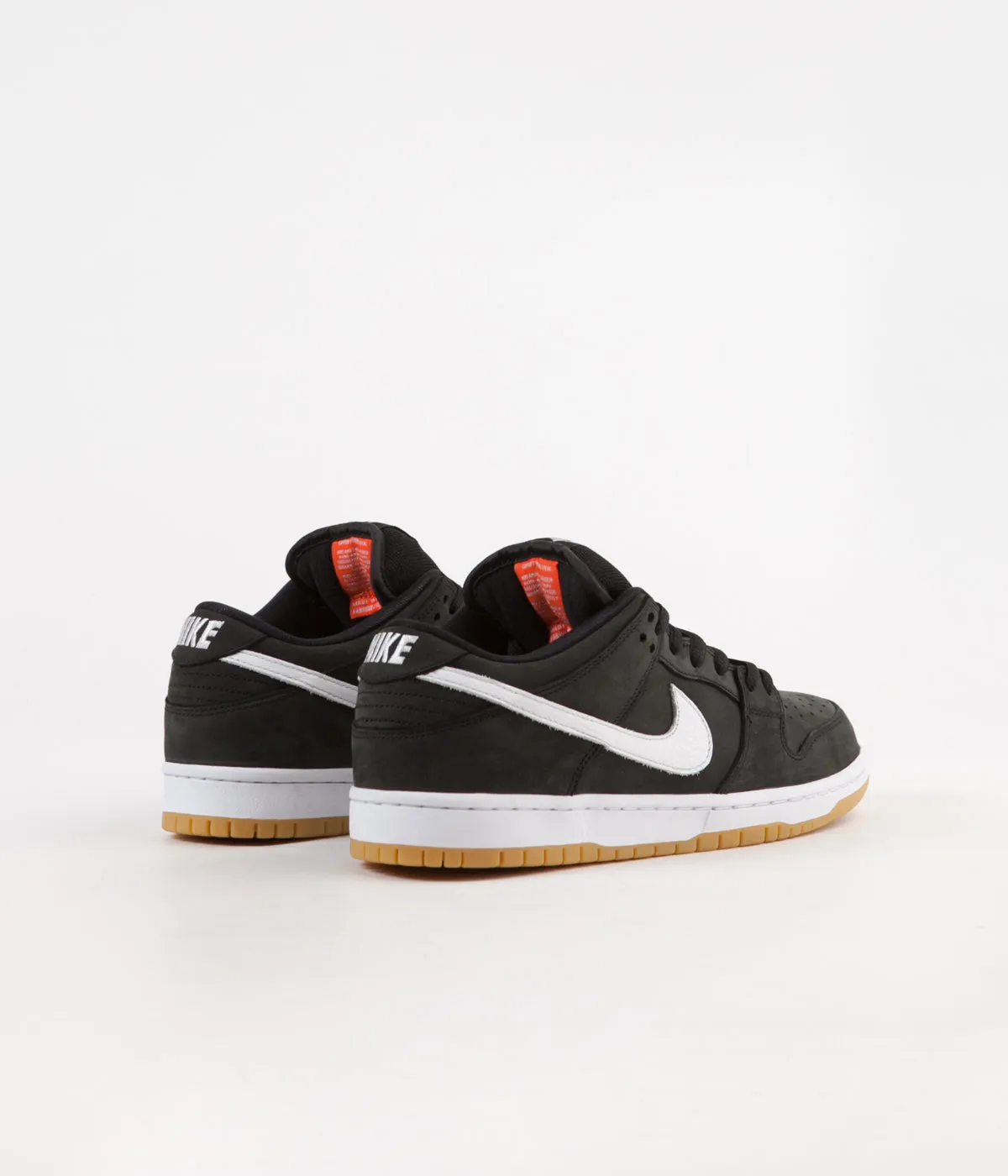 Nike SB Orange Label Dunk Low Pro Shoes - Black / White - Black