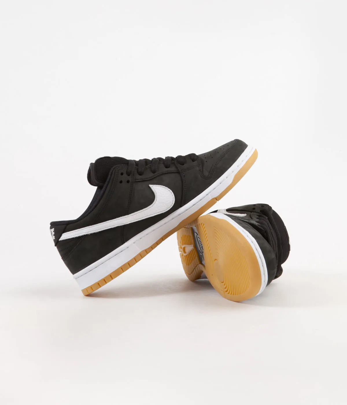 Nike SB Orange Label Dunk Low Pro Shoes - Black / White - Black
