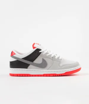 Nike SB Orange Label Dunk Low Pro Shoes - Neutral Grey / Cool Grey - Black - Infrared