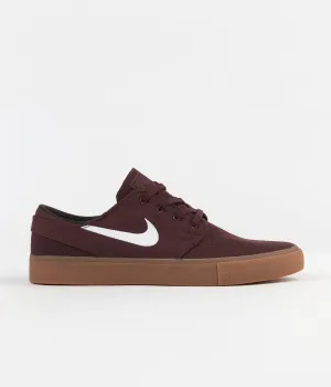 Nike SB Stefan Janoski Canvas Remastered Shoes - Mahogany / White - Gum Light Brown
