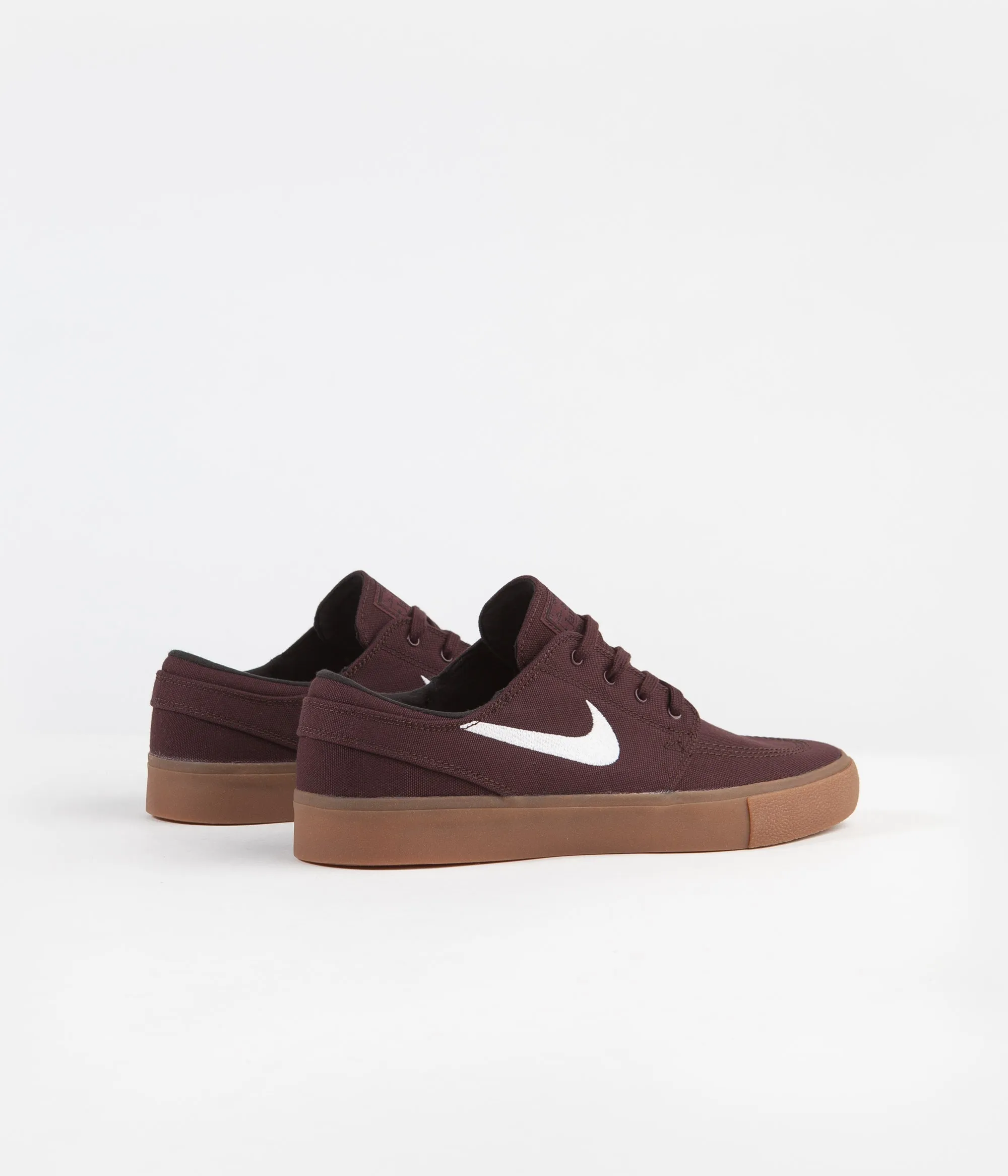 Nike SB Stefan Janoski Canvas Remastered Shoes - Mahogany / White - Gum Light Brown