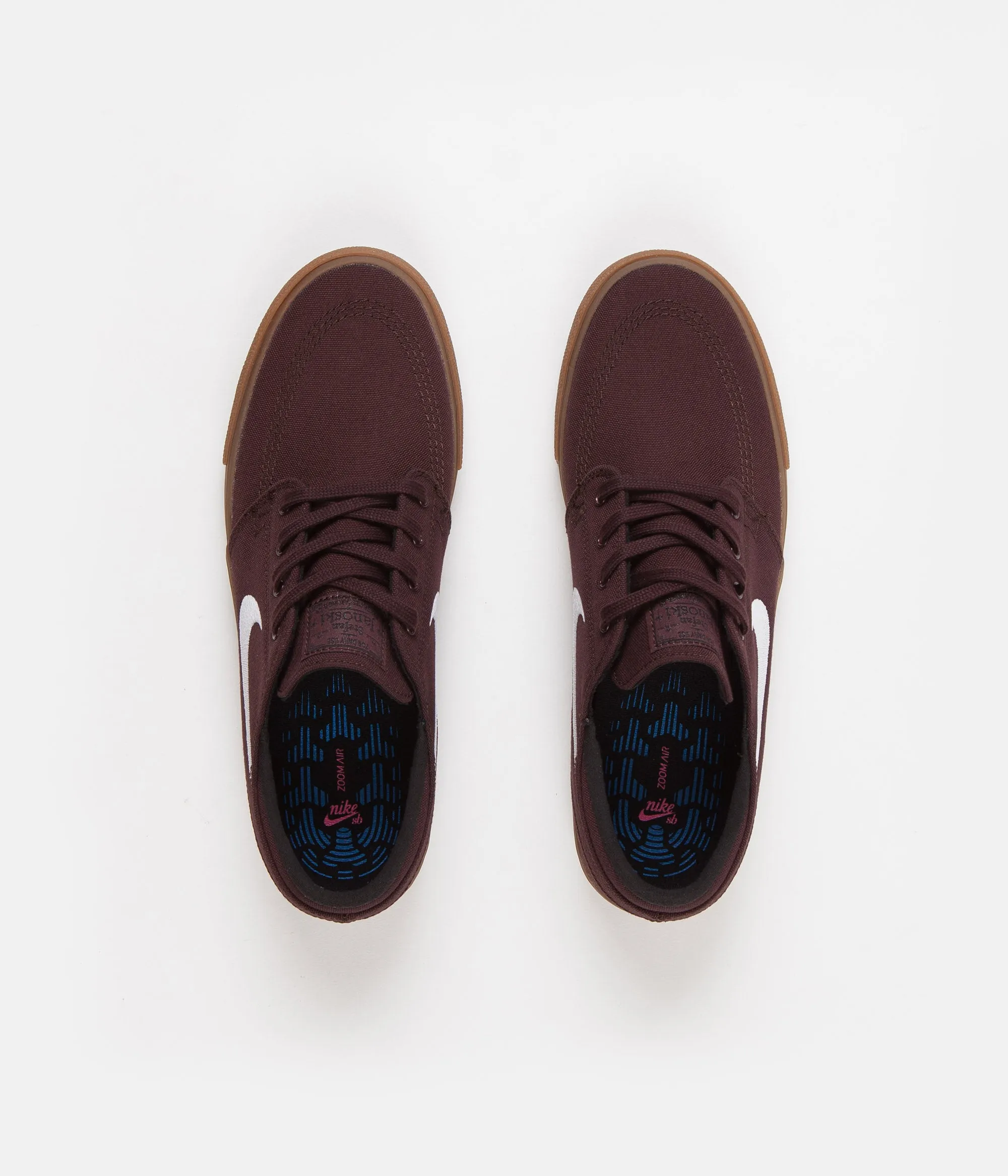 Nike SB Stefan Janoski Canvas Remastered Shoes - Mahogany / White - Gum Light Brown