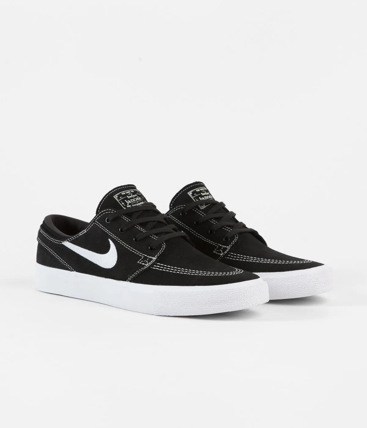 Nike SB Stefan Janoski Remastered Shoes - Black / White - Black - Coconut Milk