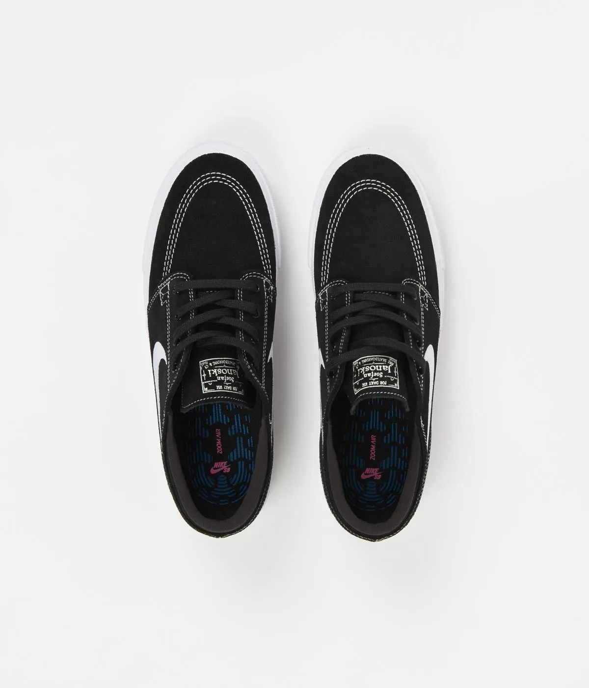 Nike SB Stefan Janoski Remastered Shoes - Black / White - Black - Coconut Milk