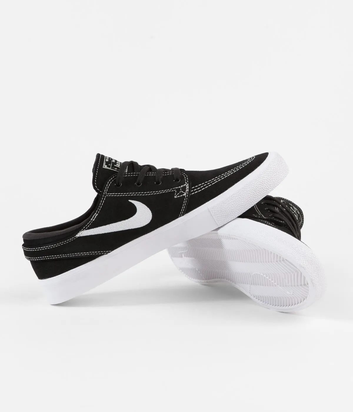 Nike SB Stefan Janoski Remastered Shoes - Black / White - Black - Coconut Milk