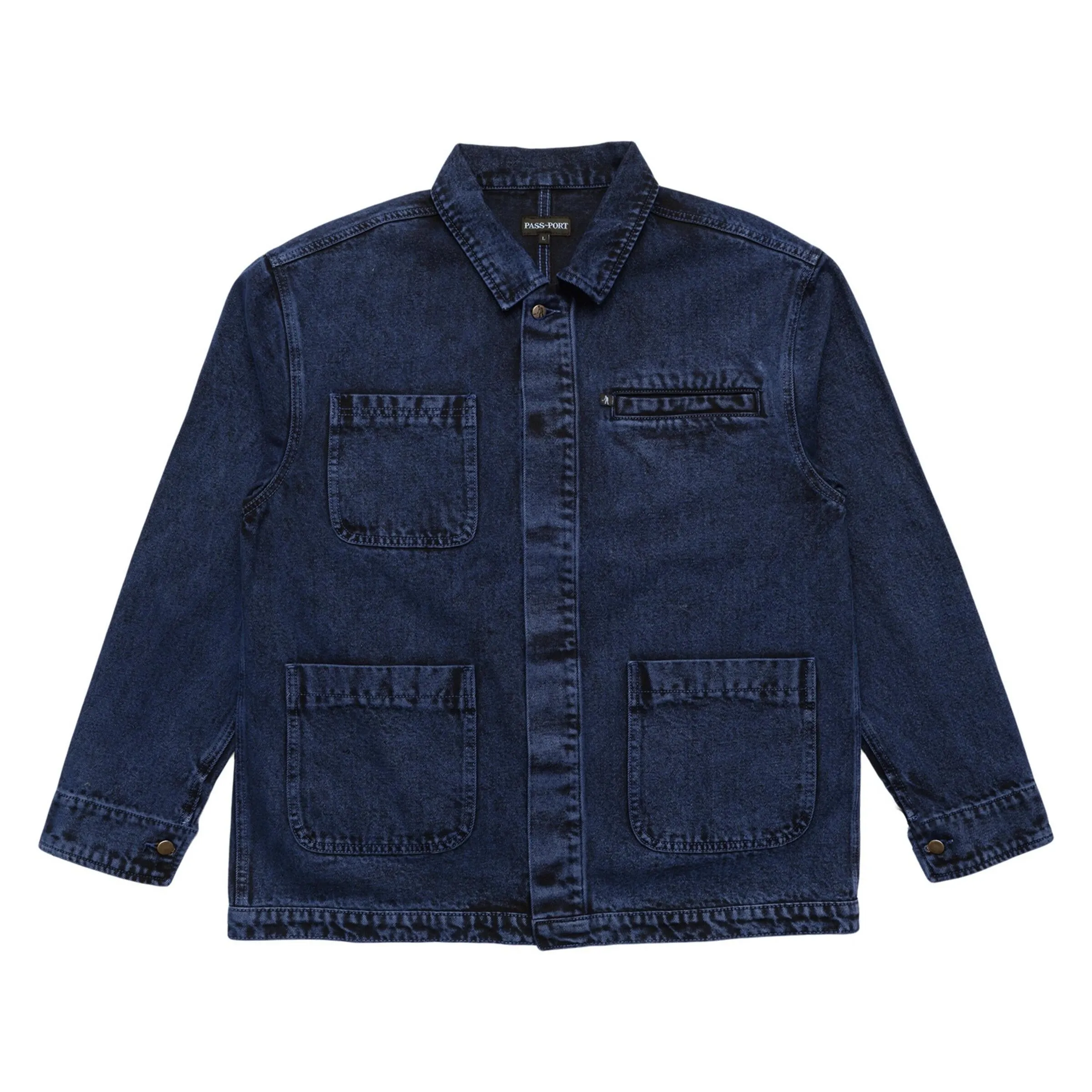 Pass-Port Workers Club Painters Jacket Over-Dye Navy