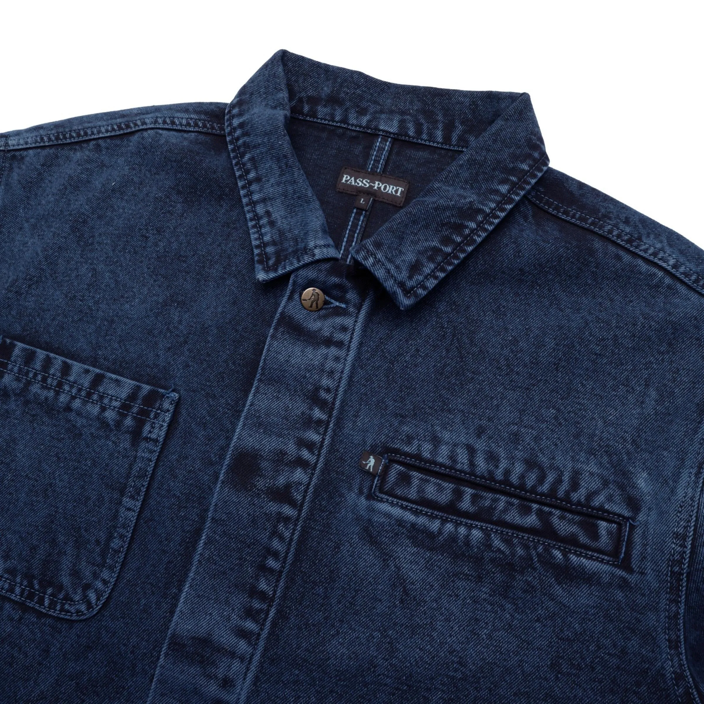 Pass-Port Workers Club Painters Jacket Over-Dye Navy