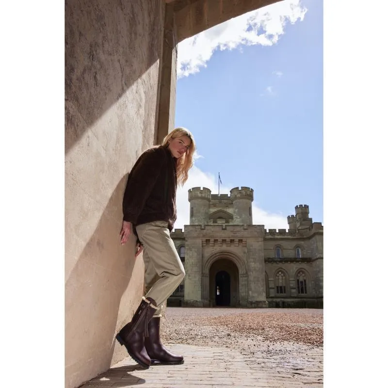 Penelope Chilvers Midcalf Tassel Ladies Shearling Lined Boot - Conker