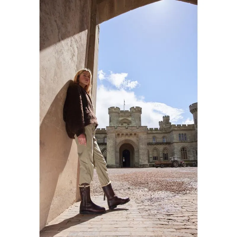 Penelope Chilvers Midcalf Tassel Ladies Shearling Lined Boot - Conker