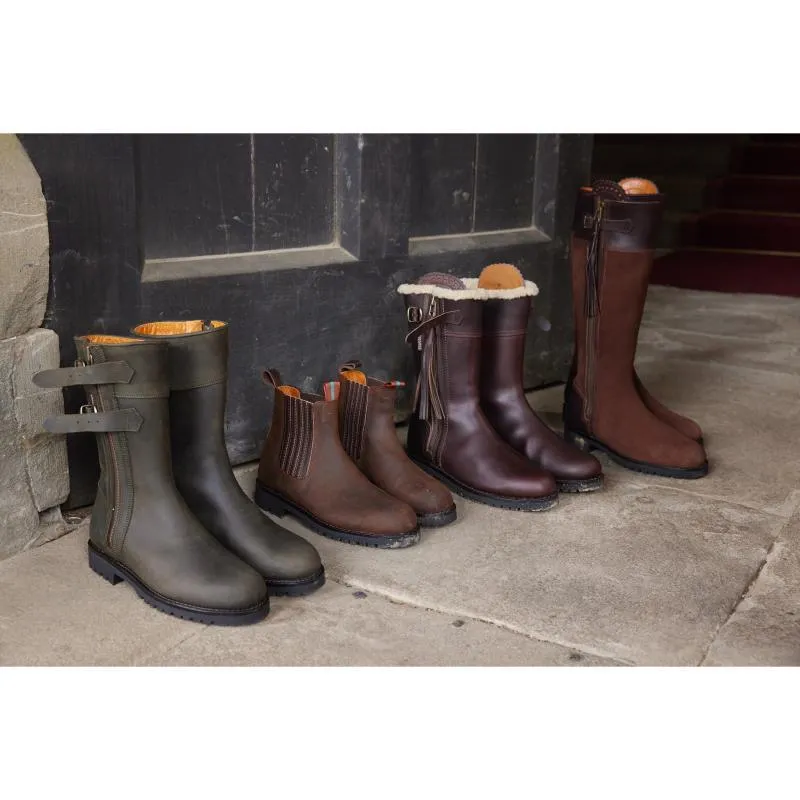 Penelope Chilvers Midcalf Tassel Ladies Shearling Lined Boot - Conker