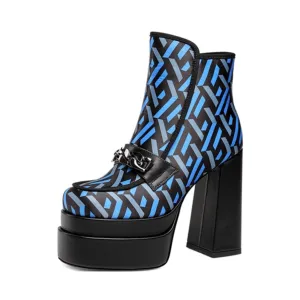 Pre Order:  Chunky High Heels Short Boots