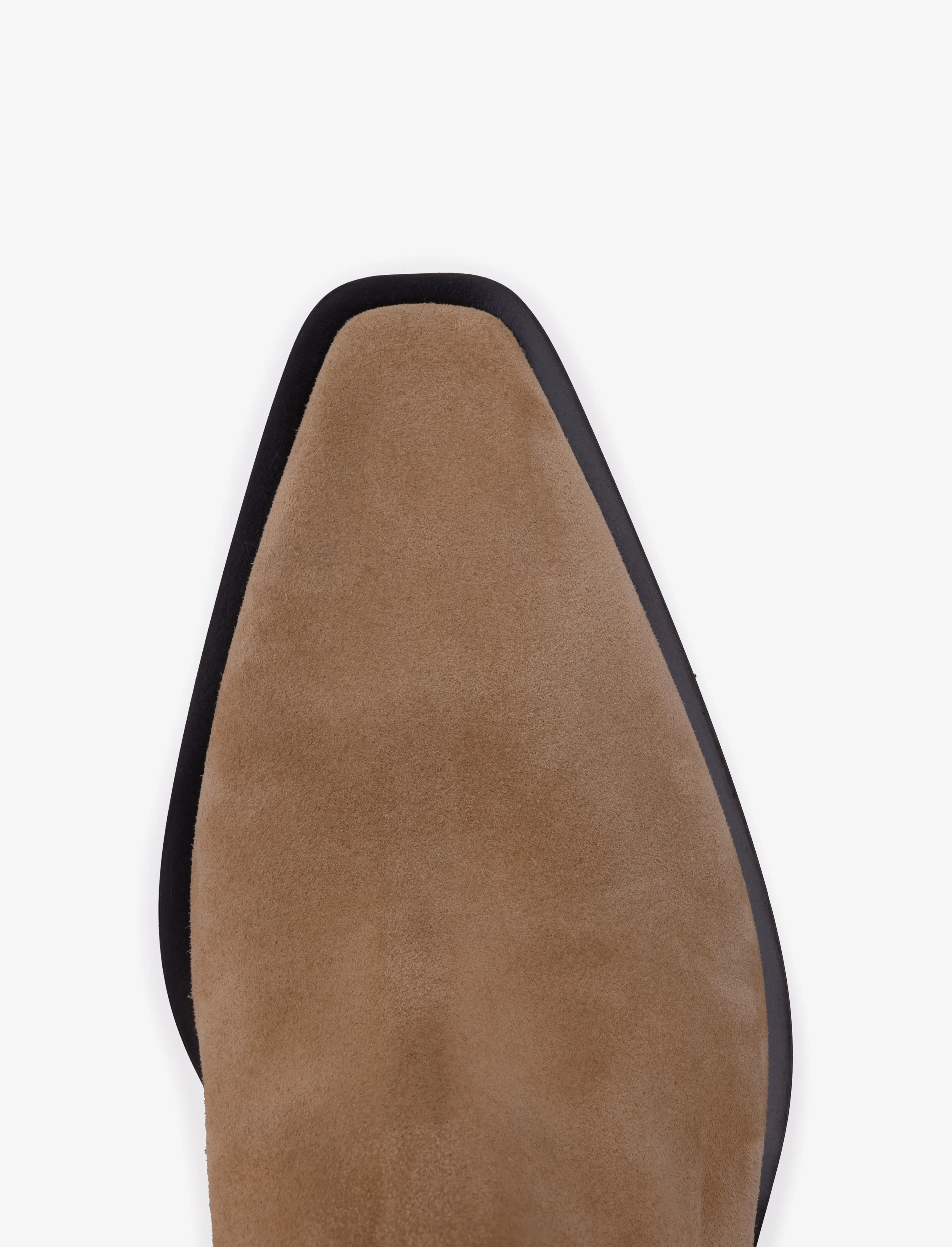 Proenza Schouler Bronco Chelsea Boots in Suede - Dark Beige