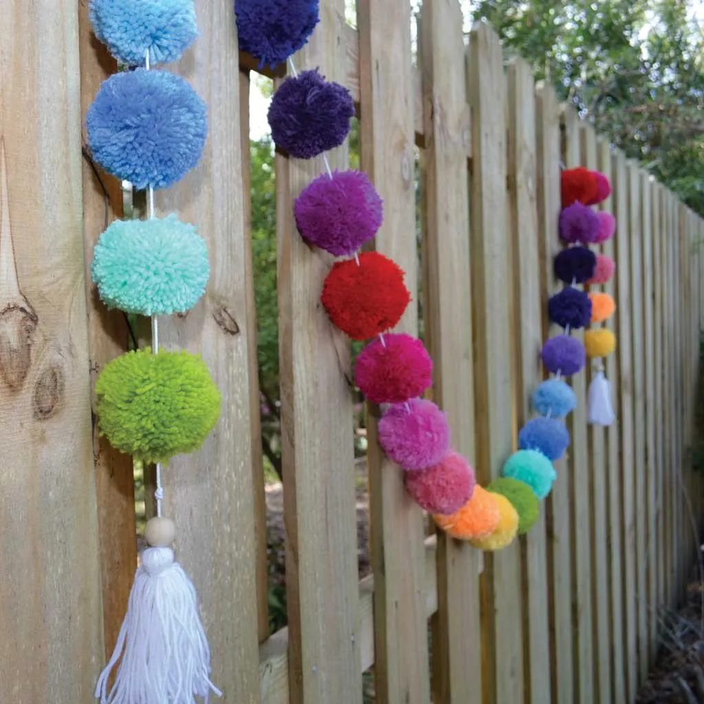 Rainbow Pom Pom Garland