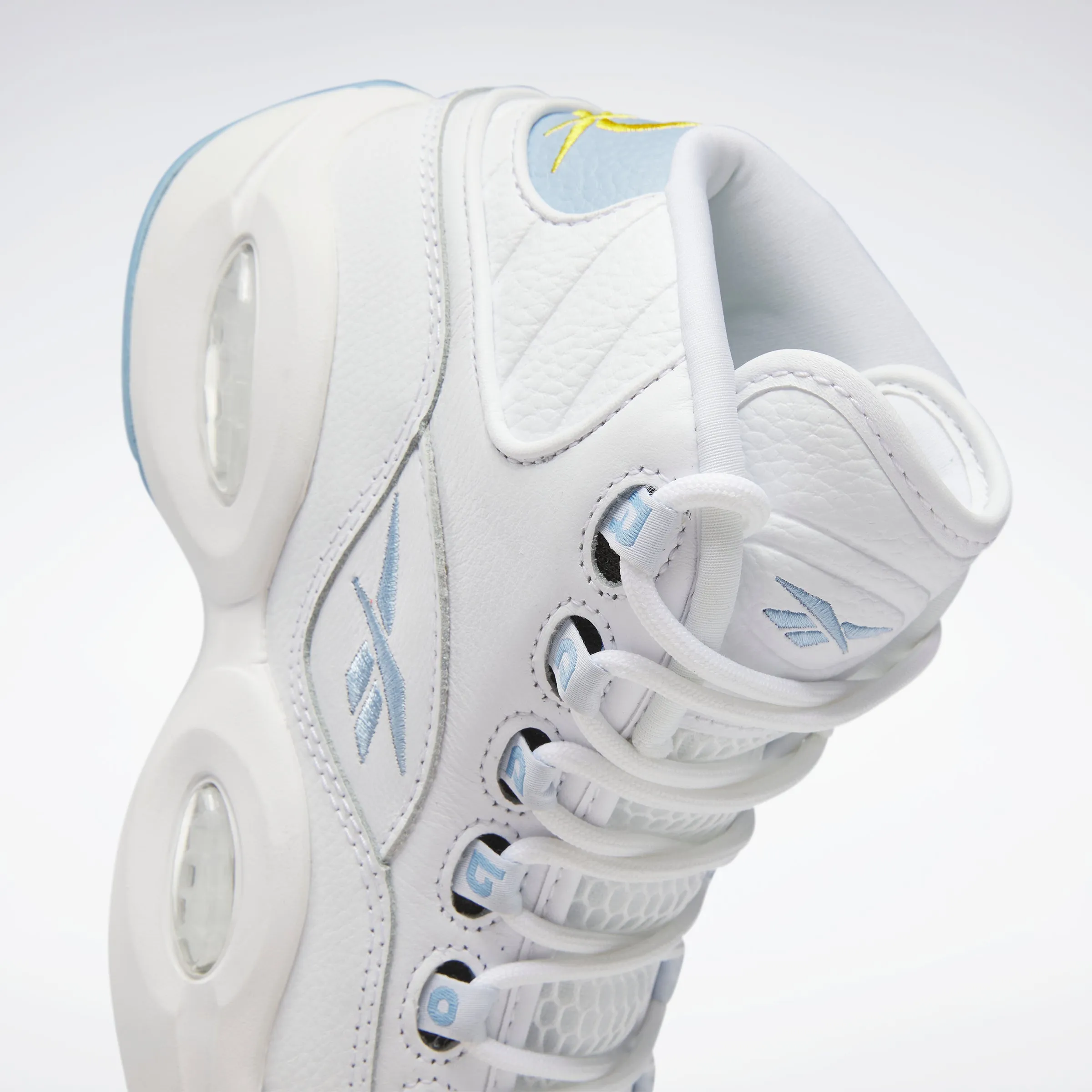 Reebok Footwear Kids Question Mid Shoes Junior Ftwwht/Flublu/Toxyel