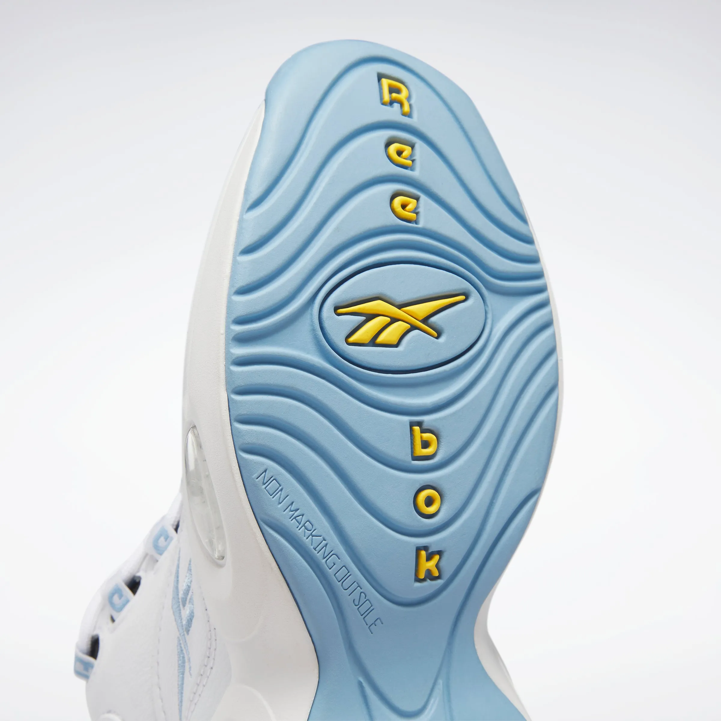 Reebok Footwear Kids Question Mid Shoes Junior Ftwwht/Flublu/Toxyel