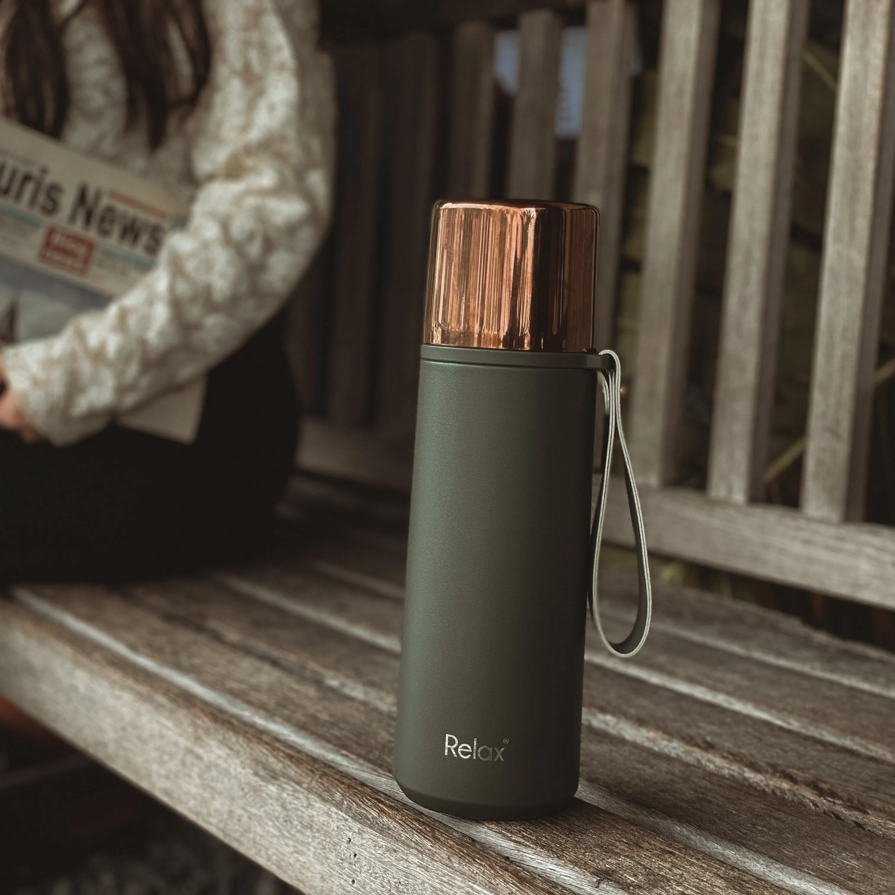 RELAX 1000ML VINCCI STAINLESS STEEL THERMAL FLASK - FOREST