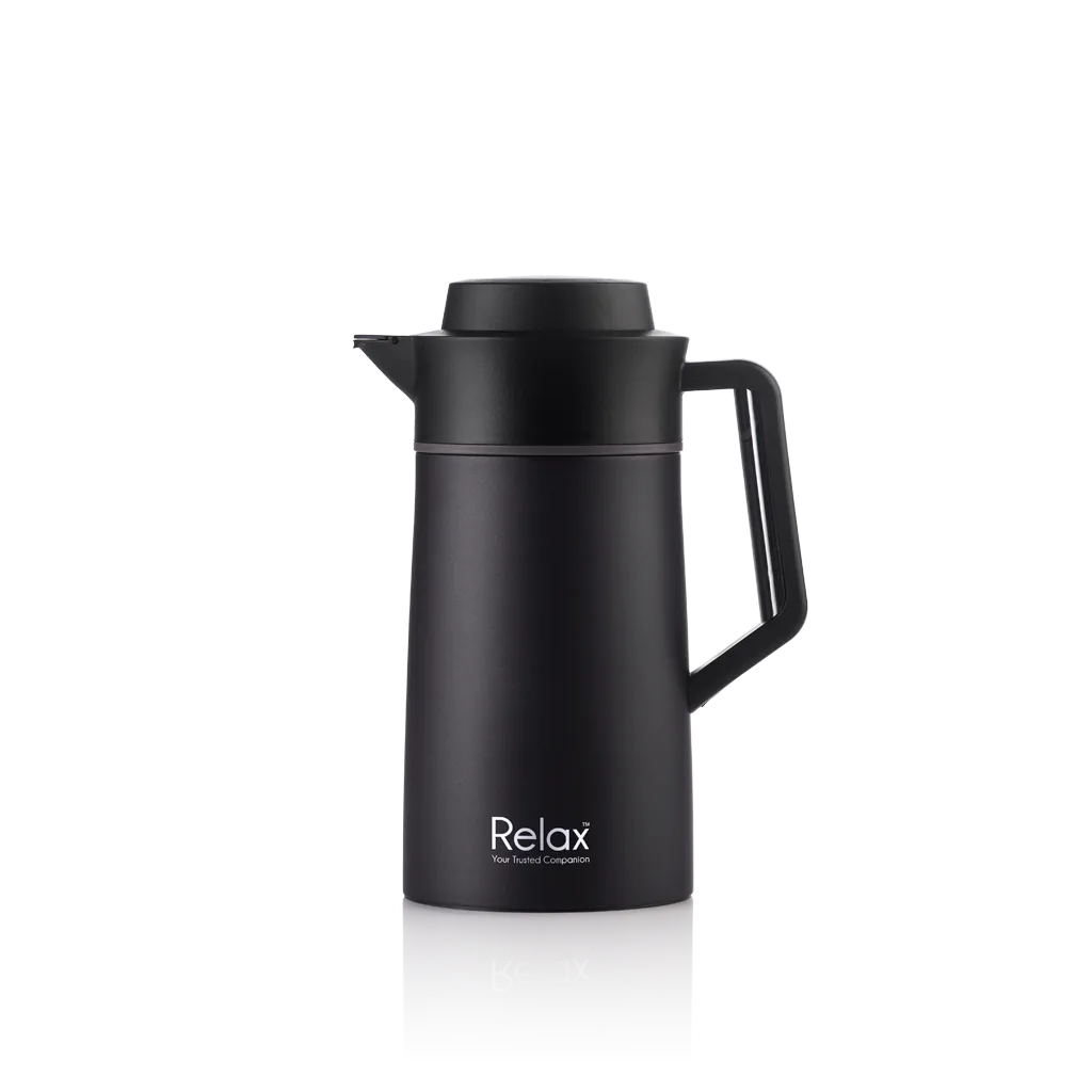 RELAX 1500ML 18.8 STAINLESS STEEL THERMAL CARAFE - BLACK (D2800 SERIES)