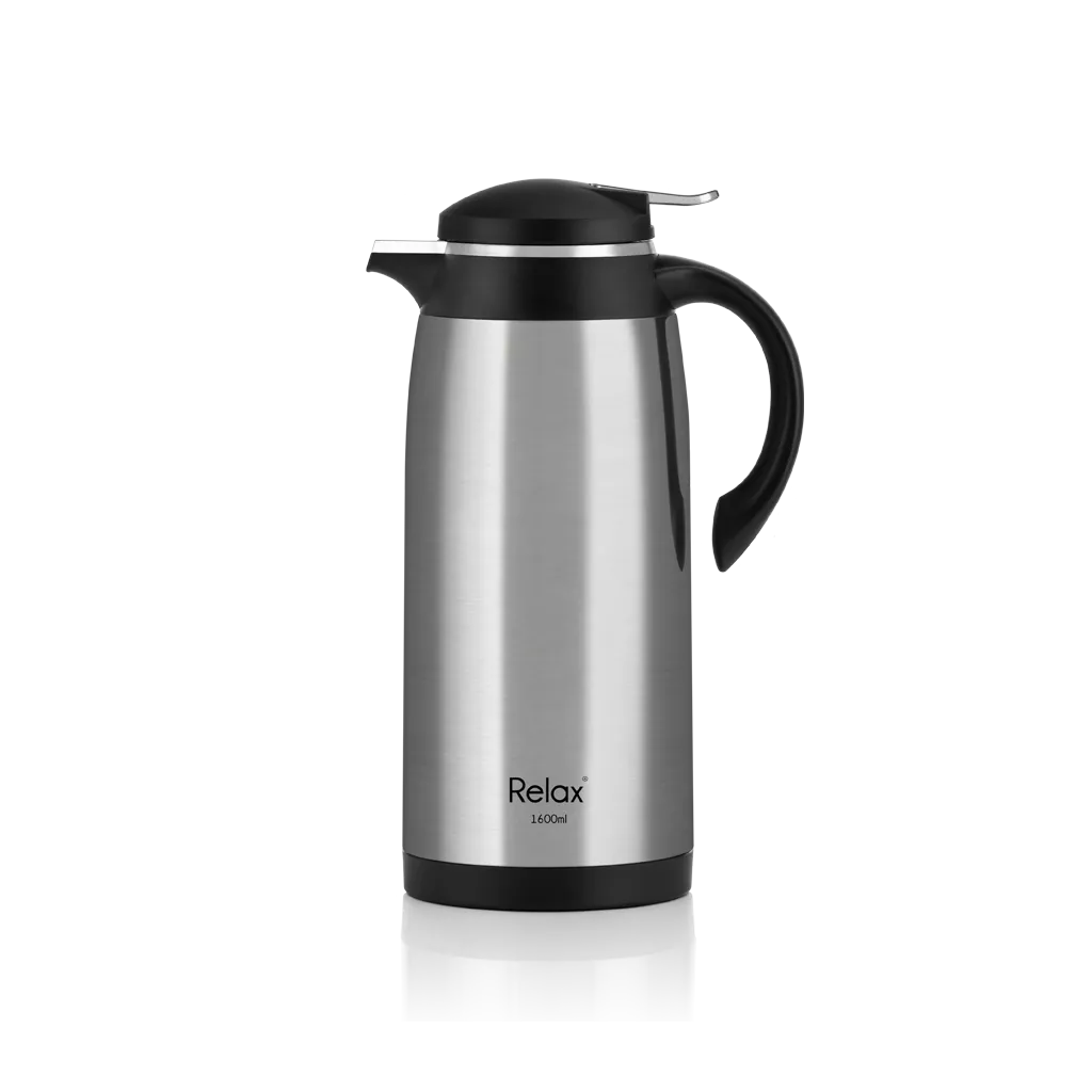 RELAX 1600ML VERRA STAINLESS STEEL THERMAL CARAFE - BLACK (D4100 SERIES)