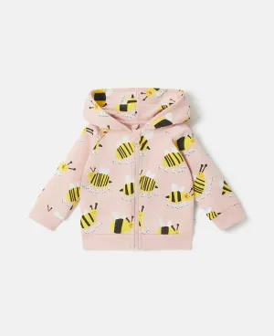 Roller Skate Bumblebee Zip Hoodie