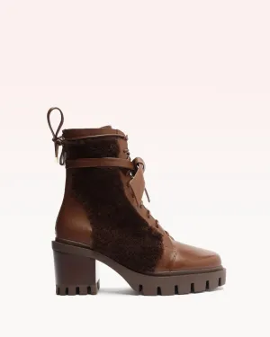 Shearling Clarita Combat Bootie 65 Mousse