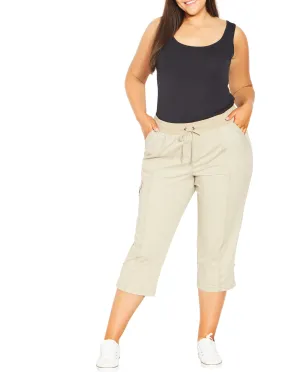 Sheila Roll Up Capri | Sand