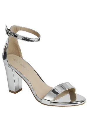 Silver Single Strap Sandal