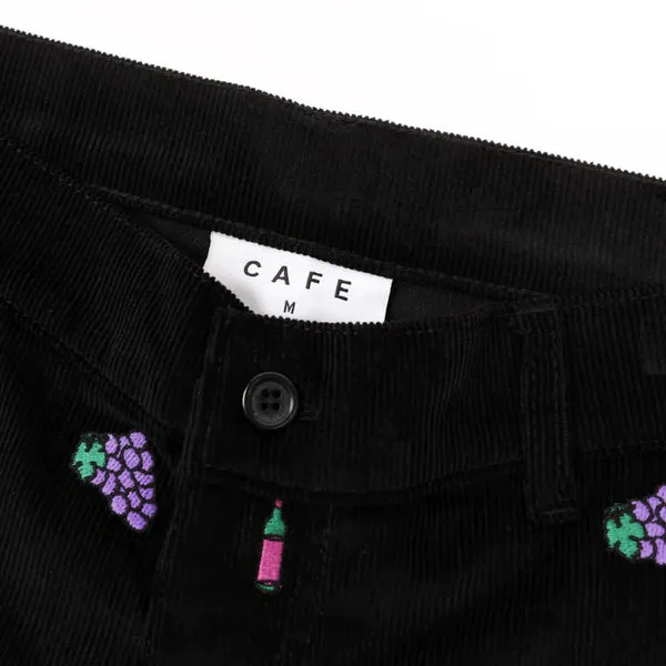 Skate Cafe Vino Cord Shorts - Black