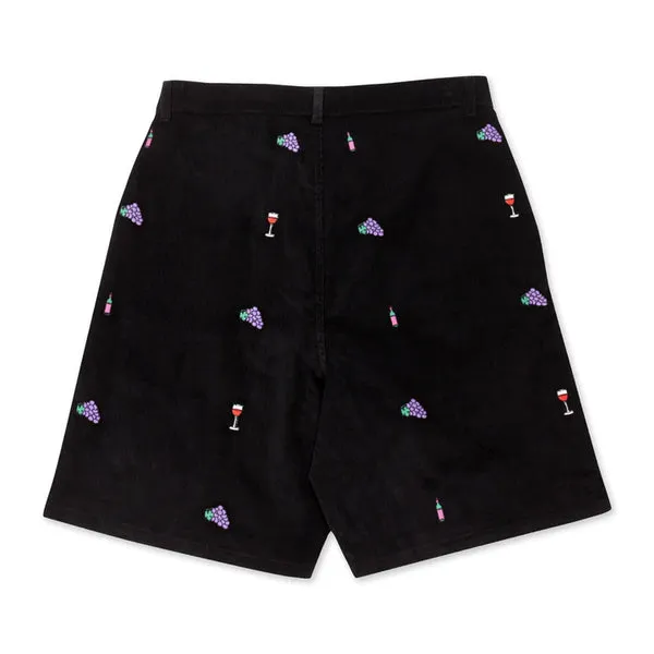 Skate Cafe Vino Cord Shorts - Black