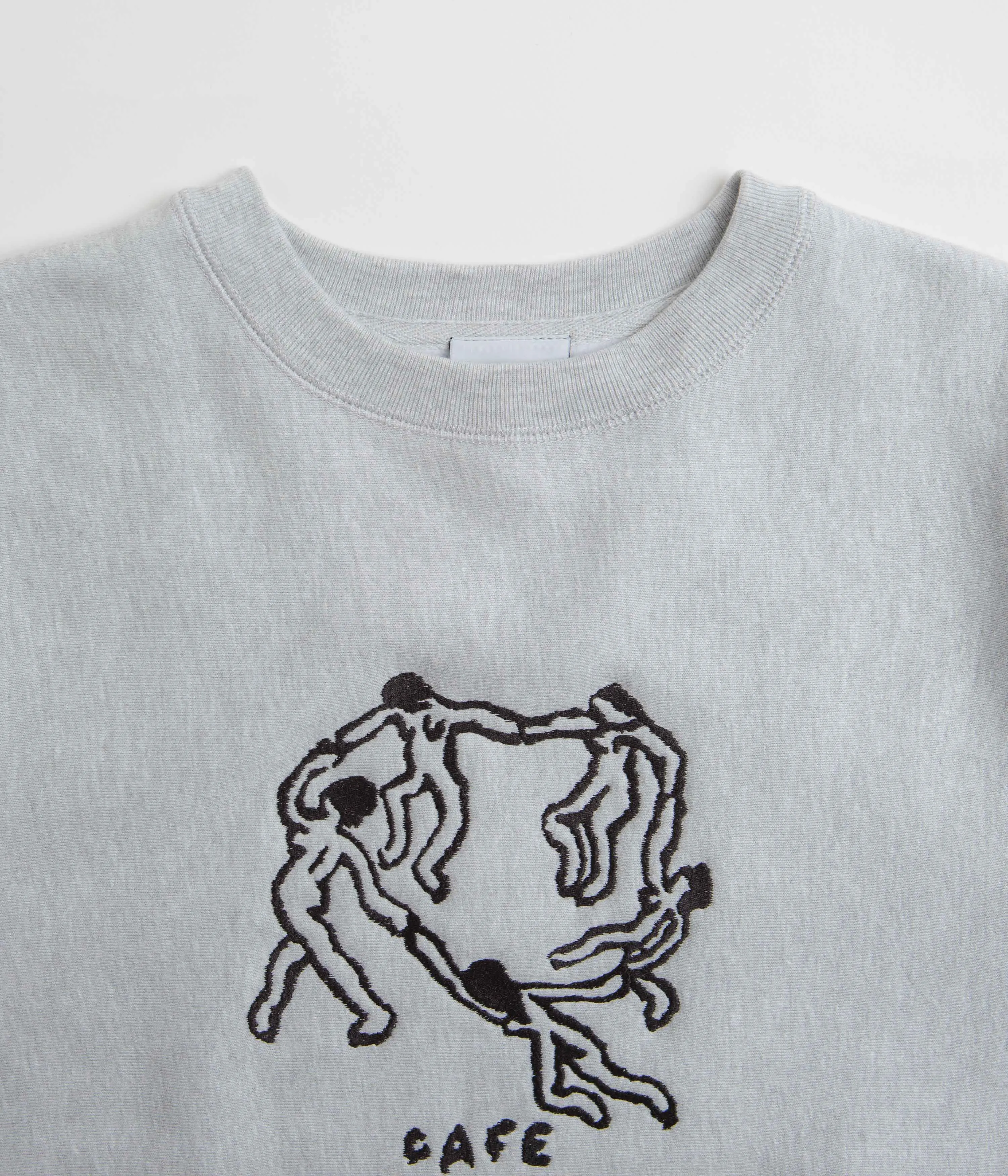 Skateboard Cafe Dance Circle Crewneck Sweatshirt - Heather Grey
