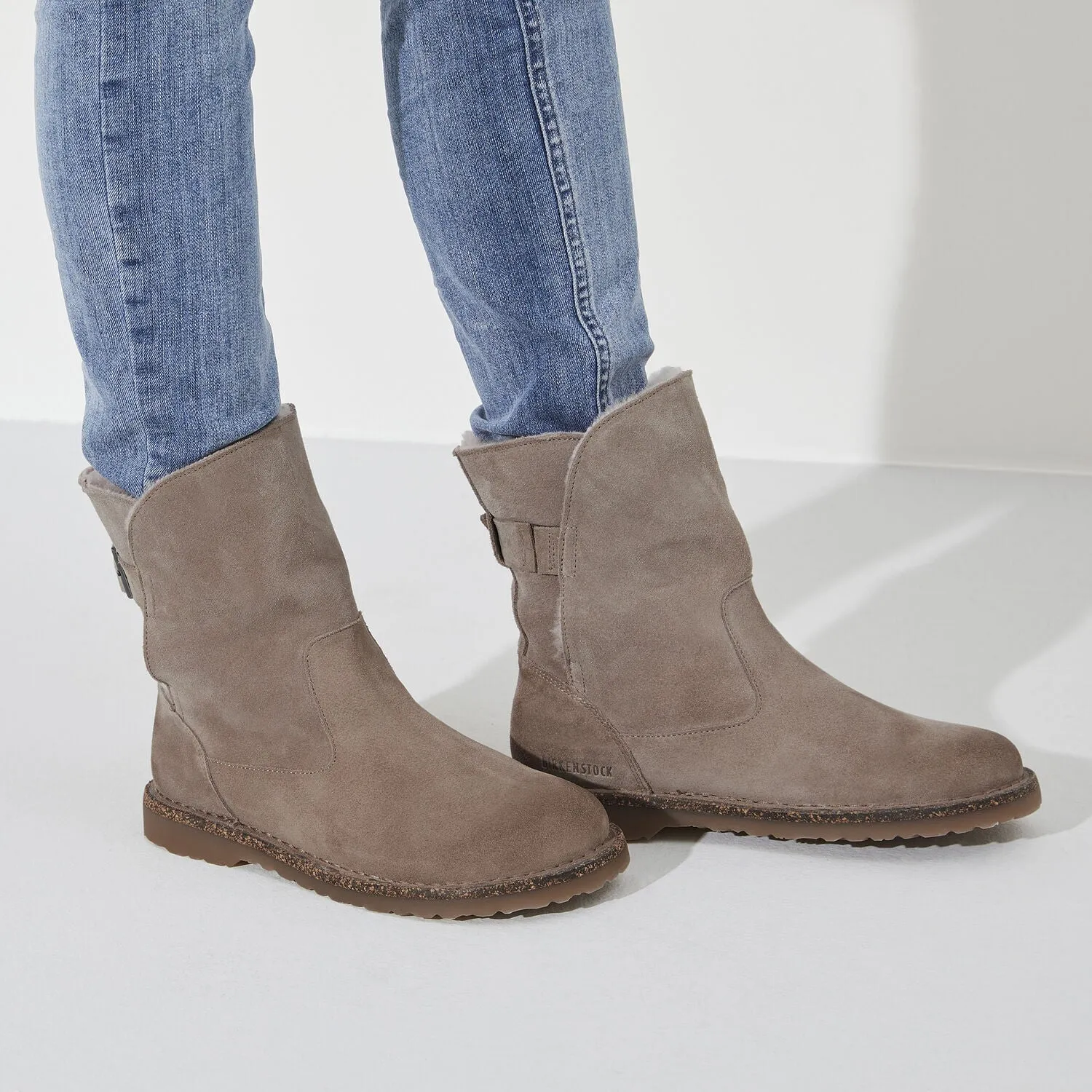 Uppsala Shearling Suede Gray Taupe