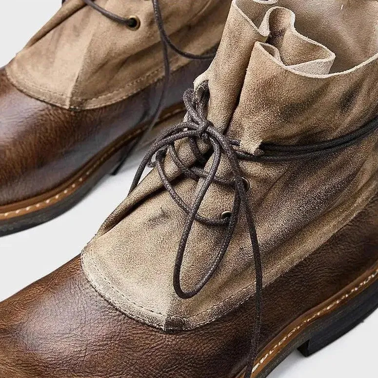 Warm Leather Ankle Boots Men's Casual Shoes MCSRE10
