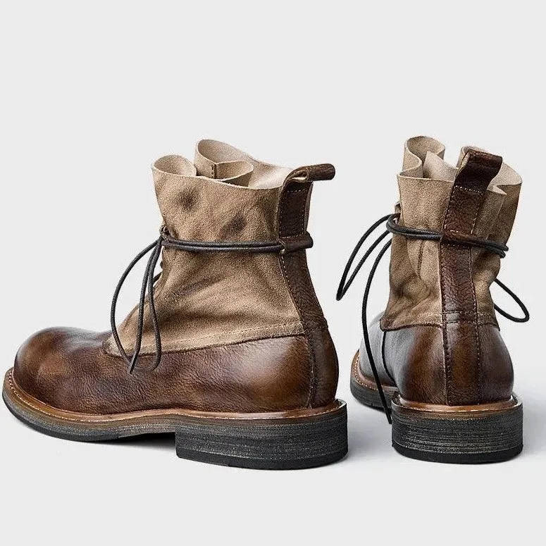 Warm Leather Ankle Boots Men's Casual Shoes MCSRE10