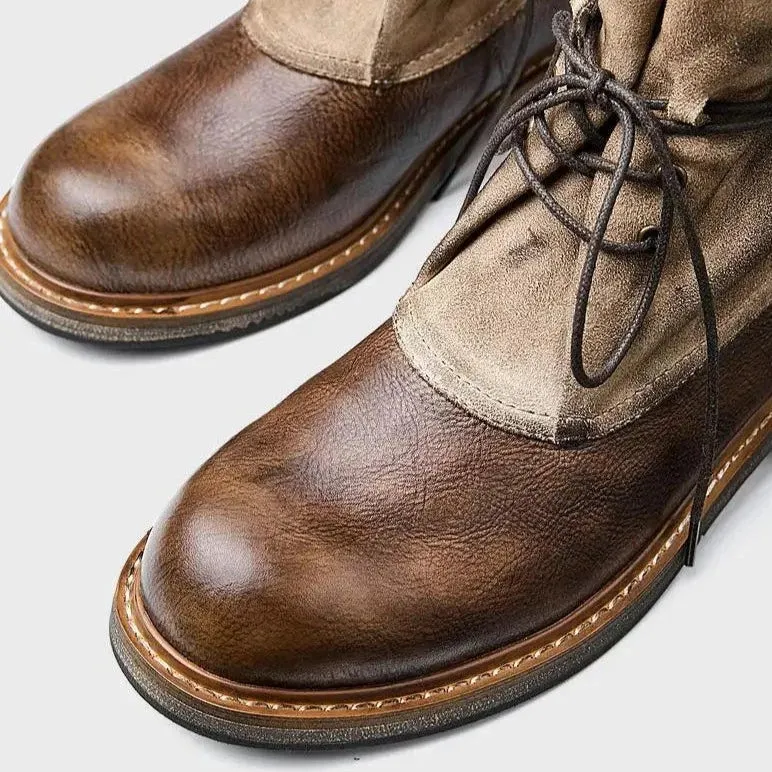 Warm Leather Ankle Boots Men's Casual Shoes MCSRE10