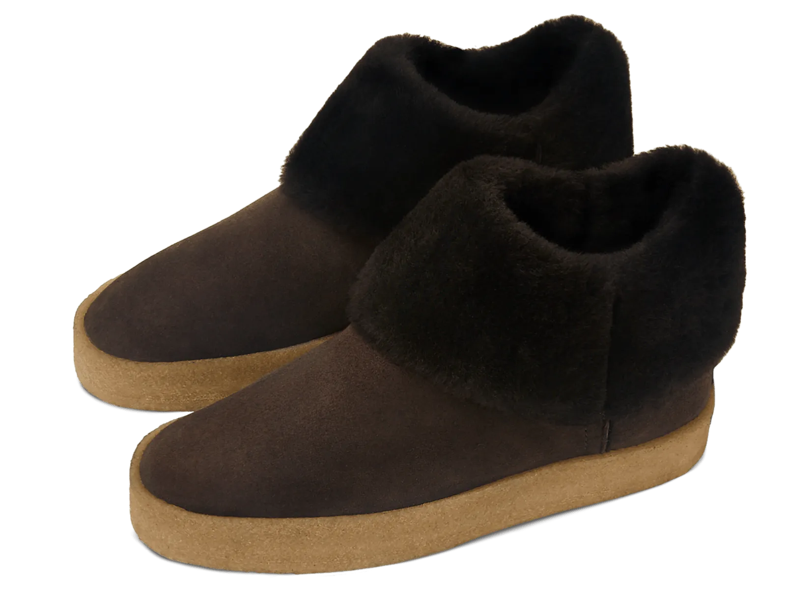 Winema Boots in Dark Brown Shearling Suede