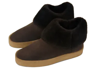 Winema Boots in Dark Brown Shearling Suede